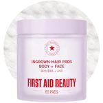 First Aid Beauty Ingrown Hair Pads, BHA + AHA Exfoliating Pads for Face and Body, Prevents Razor Bumps and Ingrown Hairs, Safe for Underarms, Bikini Area, Legs and Face, Sensitive Skin Safe, 60 ct