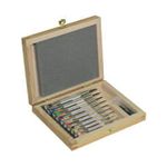 Original HOROTEC MSA 01.300 Set of 9pcs Screwdriver in Nice Wooden Box French Watch Repair Tool
