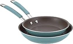 Rachael Ray Cucina Porcelain Enamel Nonstick Twin Pack Skillet Set, Agave Blue