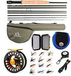 MAXIMUMCATCH Maxcatch Alltime Travel Fly Fishing Rod Combo Kit-Ultra compact for backpacking 8-Piece 9ft with Cordura tube (Size: 5/6/8wt) (Alltime Fly Rod Combo, 9' 8wt 8pcs Combo)
