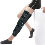 Vissco Knee Stabler - Long 19" Brace (Firm Support) Knee Support for Osteoarthritis of knee joint, Pain Relief, Knee Stabilizer, Joint Injury, Knee Immobilizer - Small (Black)
