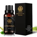 Aromatherapy Citronella Essential Oil for Diffuser, Therapeutic Grade Citronella Oil for Humidifier, 100% Pure Citronella Essential Oil Fragrance, 1oz-30ml Pure Citronella Oil for Air Freshener