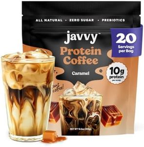 Javy Caramel Protein Coffee - Premium Whey Protein & Instant Iced Coffee - 100% Arabica Coffee - Zero Artificial Flavors & Sweeteners, 20 Servings