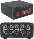 3 in 2 Out RCA Stereo Audio Switch Input Signal Source Switcher Selector Splitter Box -RC32