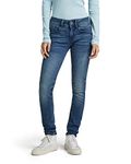 G-STAR Women's Lynn Mid Waist Skinny Jeans, Blue (Medium Aged 60885-6550-071), 28W / 30L