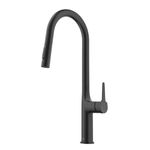 KRAUS Oletto Tall Modern Pull-Down Single Handle Kitchen Faucet in Matte Black, KPF-3101MB