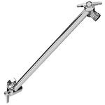 SparkPod Shower Head Extension Arm - Shower Extender Arm - 11" Solid Brass Shower Extension Arm - Universal Connection to Showerheads - 360 Degree Adjustable Shower Arm - Polished Chrome Shower Arm