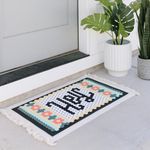 Letterfolk Customizable Doormat - Standard All Weather Non-Slip Rubber Doormat 18x30 - White