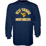 Blue 84 Men's West Virginia Mountaineers Long Sleeve T Shirt Line Up Team Color, West Virginia Mountaineers Navy, Large