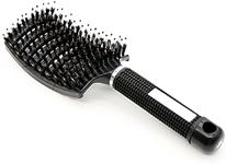 Boar Bristle Hair Brush - Curved & 