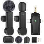 BZXZB Wireless Microphone for iPhone Android Camera – Mini Lavalier Mics for Video Recording, Live Streaming, Interview, Vlog, YouTube, TikTok