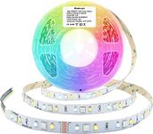 GIDEALED 32.8ft/Roll 24V RGBWW LED Lights Strip,Dimmable RGB Cool White Warm White(2700K-6000K)SMD5050 6 Wire Full Color Ambiance Daylight RGBCCT StripLight Plus,Only Non Waterproof 10m LED Tape Light