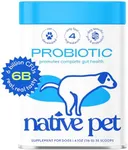 Native Pet Probiotic for Dogs - Vet Created Probiotic Powder for Digestive Issues - Probiotic Powder + Prebiotic + Bone Broth Powder Pet Food for Dog Stomach Relief - 232 Gram 6 Billion CFU (4.1 oz)