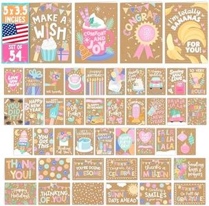 Hadley Designs Assorted Cards With Envelopes All Occasion - 54 Bulk Greeting Cards For All Occasions, Mixed Greeting Card Assortment, Birthday, Thank You, Congrats, Sympathy, Holiday Variety Card Pack