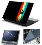 Namo Art 3in1 Laptop Accessories Combo Kit - Laptop Skins 15.6 inch Stickers with Laptop Screen Protector and Laptop KeyGuard for All Laptop - Notebook HQ1077 Rasta-Weed Large3in1HQ1077