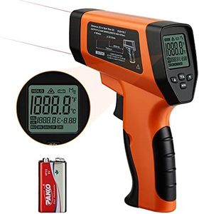 Inkbird Infrared Thermometer Multipurpose Temperature Gun -50℃ to 750℃ Backlit Display,Non-Contact Temperature Gun with High/Low Temperature Alarm(Not for Human), Adjustable Emissivity（Orange）