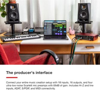 Focusrite Scarlett 18i16 USB Audio Interface – 18-In/16-Out, Studio Quality