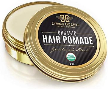 CRIUS COSMETICS Hair Pomade for Men - Certified Organic Pomade with Vegan Ingredients (Chronos And Creed), Natural Hair Balm for Strong Hold & Scalp Care (2 Fl Oz)