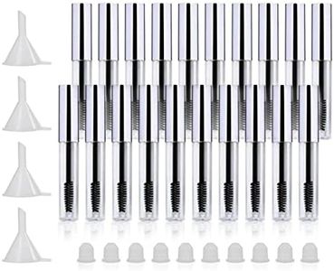 Ideal Swan 10Pcs 4ml Empty Mascara Tube and Wand, DIY Mascara Container with Cap,eyelash Tubes Vials Bottle with Rubber Inserts and Funnels Kit for Castor Oil