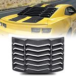 CUMART 2010-2015 Rear Window Louvers Windshield Sun Shade Cover Lambo Style Matte Black Compatible with Chevy Camaro 2010 2011 2012 2013 2014 2015