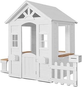 Lifespan Kids Teddy Cubby House in White (V2) Outdoor Playhouse Pretend Play