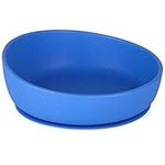 Doidy Baby Bowls for Weaning -Suction Bowl- Non-Slip Feeding Bowls - Slanted High Side Design Suction Bowl - Use from 6+ Months to Toddler 300ml (Blue)