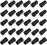 30 Pieces Trekking Hiking Pole Tips, Rubber Walking Stick Tips Caps Replacement Anti-Slip Hiking Poles Rubber Tips for Mountain Climbing Hiking (Black)