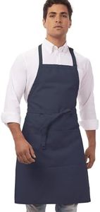 Chef Works Men's Bib Butcher Apron, Navy