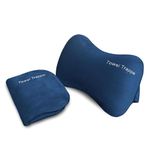 ITSA Towel Trapper | Inflatable Travel Beach Pillow | Sunlounger Towel Strap | Portable Towel Gripper, Neck Support Blow Up Pillow (Royal Blue)