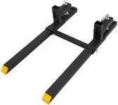 GAOMON 43" 2500lbs Clamp on Pallet Forks Heavy Duty Tractor Forks with Adjustable Stabilizer Bar Quick Attach Pallet Fork for Bucket Tractor Loader Skid Steer