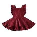 Karuedoo Baby Girls Velvet Suspende