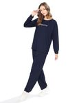 WEET Women's Full Sleeves Track Suit (XXL, Navy)