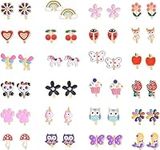 24 Pairs Cute Animals Earrings Set 