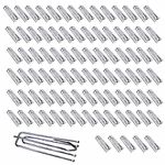 90PCS Stainless Steel Curtain Pleat Hooks,Drapery Hook and Pin for Pleated Drapes 4 Prongs Pinch Pleat Hook Clips,Traverse Pleater 4 End Curtain Hangers for Window Door Bathroom Curtain