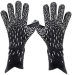 Yuly Gloves Strong Grip Goalie Soccer Glove Football Gloves with Finger Support Yuly Gloves Size 6/7/8/9/10 Football Yuly Gloves Goalie Soccer Gloves Kids Youth Adults Goalkeeper Black