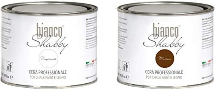 CERA PROFESSIONALE Marrone & CERA PROFESSIONALE Trasparente - per decorazione e restauro con cera d'api e cera carnauba (500 ml + 500 ml)