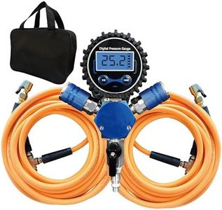 Outran 4 Tire Inflation Deflation System Up to 200" Wheelbase,High Flow 4 Tire Inflator for Truck, Car, Trailers & Motorcycles with Digital Tire Pressure Gauge and Closed Flow Air Chuck