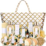 Spa Gifts Set for Women, Gift Baskets for Women, Spa Luxetique 15pc Vanilla Bath Gift Set, Home Spa Tote Bag with Bath Bombs, Body Scrub, Vanilla Massage Oil & More, Spa Gift Baskets for Christmas, Anniversaries