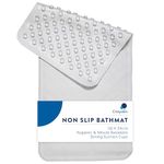 Croydex Rubagrip Bath Mat Non Slip Anti Mould for Inside Bath - Slip Resistant with Secure Grip Suction Cups, Easy to Clean, Made from Natural Rubber, Anti-Bacterial Hygiene 'N' Clean (58 x 34cm)