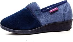 DUNLOP DLH7913 Antoinette Womens Slipper - Heather - UK (6, Amelie Navy Blue, numeric_6)