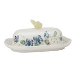 Lenox Butterfly Meadow Oblong Covered Butter Dish