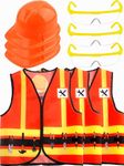 Puteraya 9 Pcs Kids Construction Worker Costume Engineer Dress Up Set Construction Vest Hard Hat Goggles for Kids Occupation Halloween Birthday