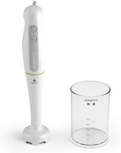 Kenwood Triblade Hand Blender HDP101WG, Stainless Steel Blade, 600W Motor with Turbo Function, Includes Beaker, White