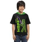Kidsville Minecraft Printed Regular Fit Black Cotton Boy's T-Shirt