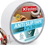 XFasten Translucent Grip Tape for Stairs, 2-in x 30-Foot Anti Slip Tape Outdoor Waterproof, Non Abrasive Poolside Grips Non Slip, Traction Tread Tape