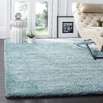 GLOY® Anti Slip Fluffy Fur Rugs & Polyester Large Shaggy Carpet for Living Room Carpet, Sofa Area Carpet, Bedroom Carpet, Hallway Carpet, Guest Room Carpet (4x6 Feet, Turquoise)