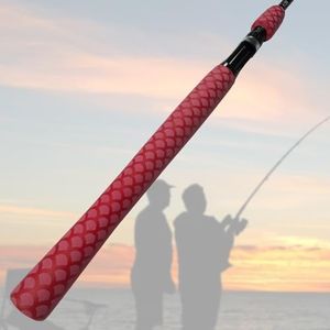 SoftShrink Fishscale Pattern Tubing for Hockey, Tools - Easy to Clean, Seamless Fit (45mm Dia. x 1.6m Long, Red)