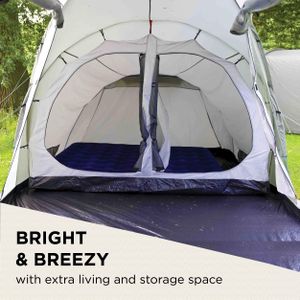 Coleman Coastline 4 Deluxe Tent – 4-Person Tube Tent, Green/Grey