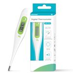 Digital Thermometer, Oral Thermometer Adults Kids Babies, Accurate Fast Switchable Body Temperature Thermometer, Green