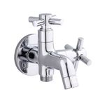 10x bc 2 in 1 corsa Brass Bib Tap, Silver, Chrome, Polished Finish